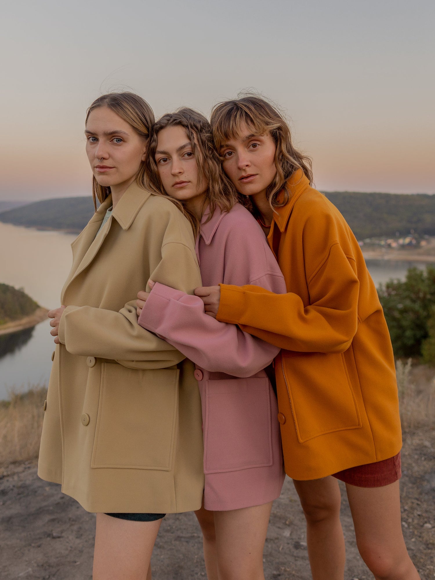 Double-breasted coat-jacket